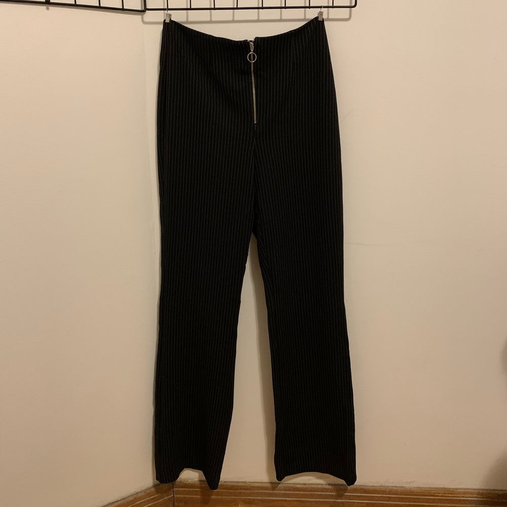 Black and white stripped pants